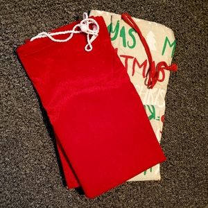 Christmas Jumbo Bags Drawstring X-Large Set of Two